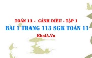 Bài 1 trang 113 SGK Toán 11 tập 1 Cánh Diều